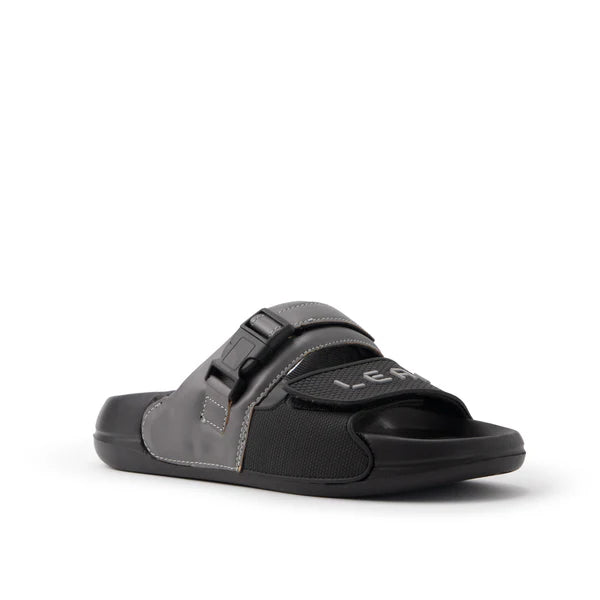 LEAP Soft Medicated Slippers - Grey | Non-Slip, Water Resistant Comfort Slides