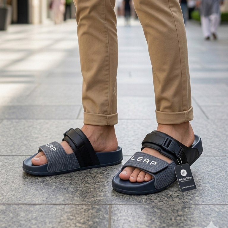 LEAP Soft Medicated Slippers - Grey | Non-Slip, Water Resistant Comfort Slides