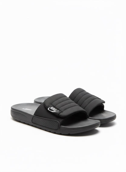 Adjustable Black Slides | Stylish Soft Cushion Anti-Slip Water Resistant Slippers