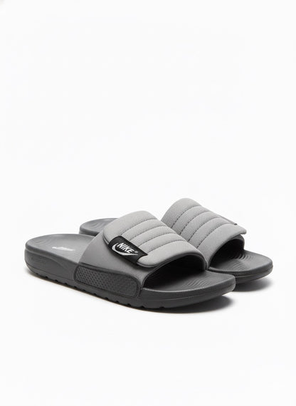 Adjustable White Slides | Stylish Soft Cushion Anti-Slip Water Resistant Slippers