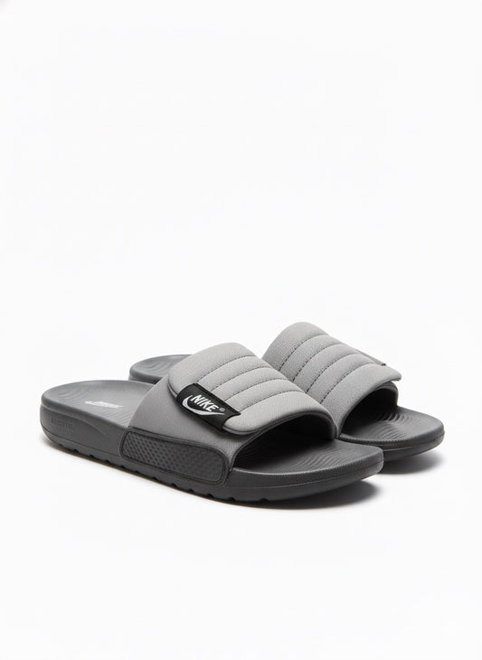 Adjustable White Slides | Stylish Soft Cushion Anti-Slip Water Resistant Slippers