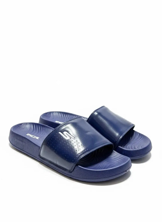 Skechers-Inspired Blue Slippers – Trendy, Soft & Medicated Sole for Daily Comfort InDoor Steps Footwear