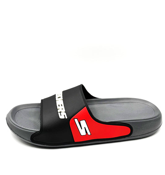 Men’s skeachers Black Slippers – Full Medicated Sole with Rubber Upper | Indoor & Outdoor Use
