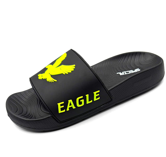 Boys’ Black Eagle Slippers – Trendy, Lightweight & Water-Resistant | Soft & Grippy