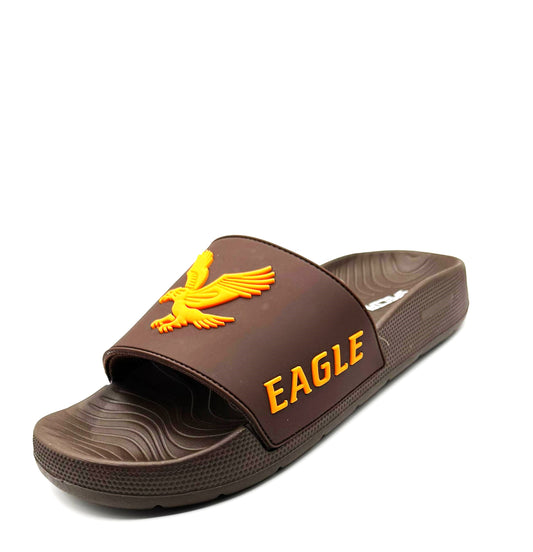 Boys’ Brown Eagle Slippers – Soft, Lightweight, Water-Resistant & Stylish Design