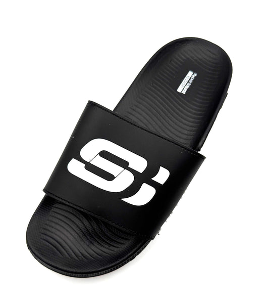 Men’s Black Medicated Slippers – Soft, Water-Resistant, Daily Wear | Skechers Inspired