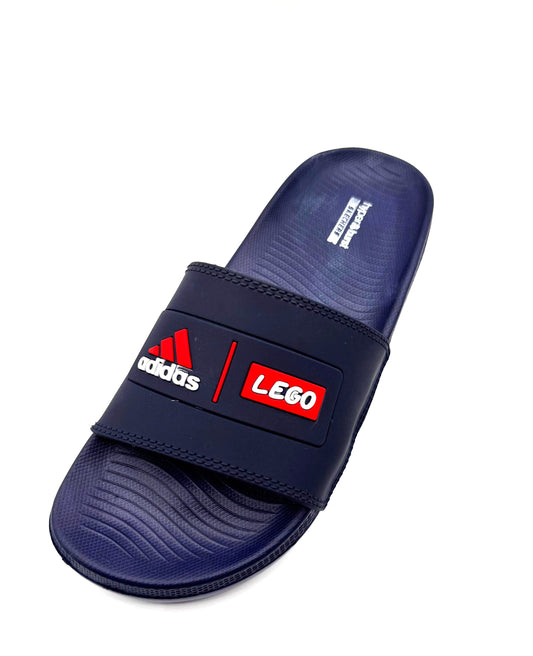 Blue Adidas Print Slippers for Boys – Soft, Medicated, Lightweight & Water-Resistant