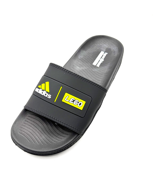 Grey Adidas Print Slippers for Boys – Medicated, Anti-Slip, Water-Resistant & Comfortable