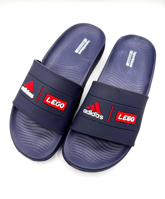 Blue Adidas Print Slippers for Boys – Soft, Medicated, Lightweight & Water-Resistant