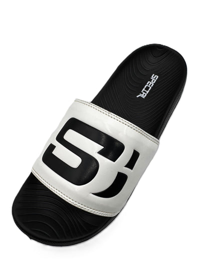 Skechers-Inspired White Slippers – Stylish & Super Comfortable for Indoor/Outdoor Use