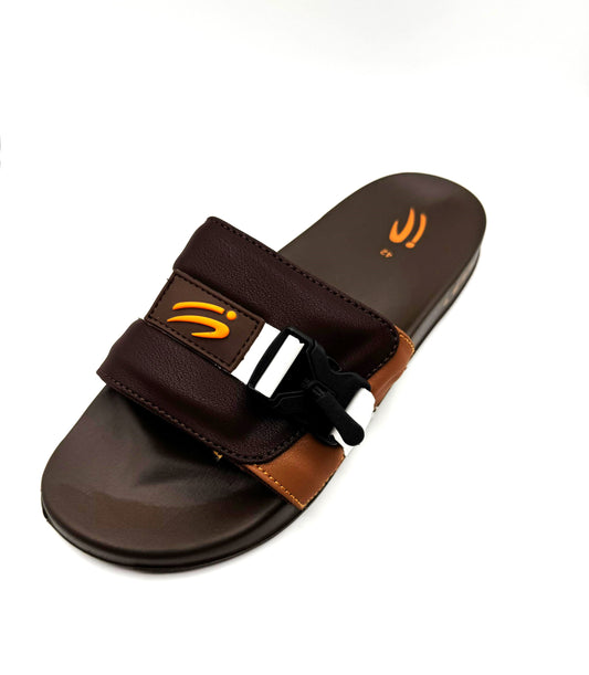 Leap Brown Slipper – Soft Foam, Non-Slip, Premium Flat Sole Comfort Wear