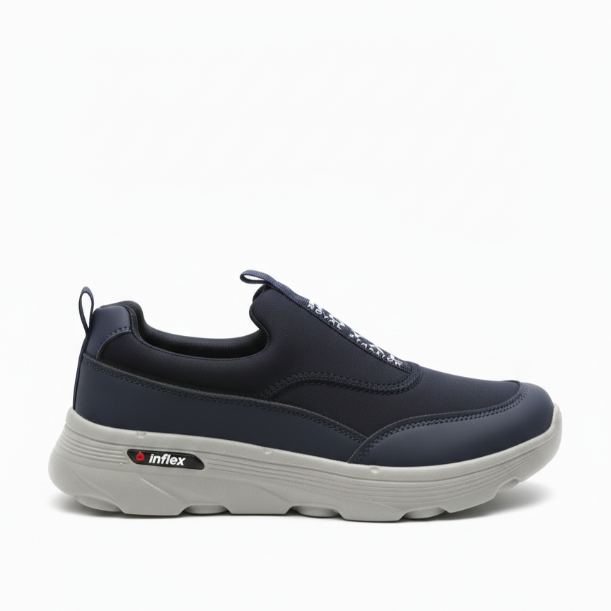 Premium Blue Slip-On Sneakers | Non-Slip Tyre Sole | Lightweight & Waterproof