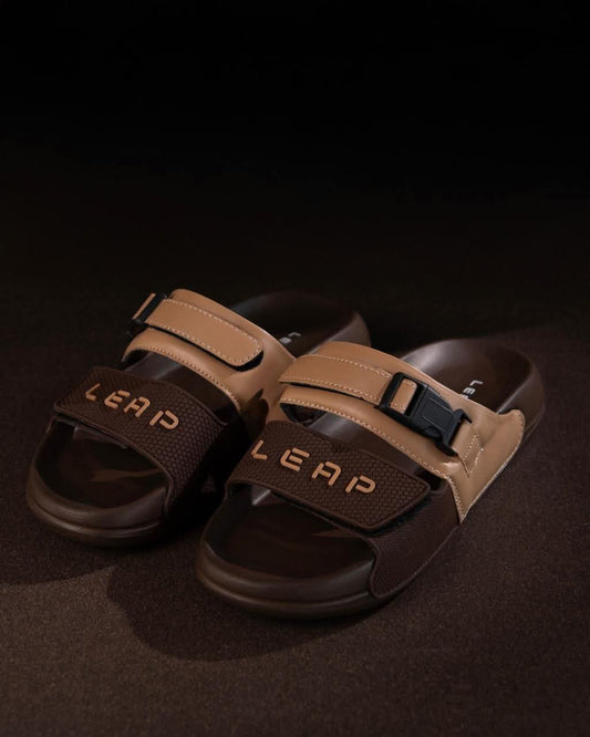 Leap New Branded slippers Brwon Dubal Bult Leap