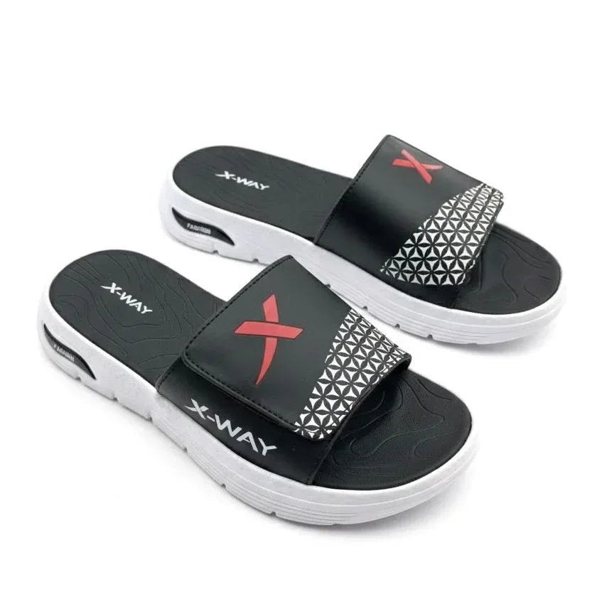 FULL White Outstanding Look Prestige Comfort Slides | Medicated