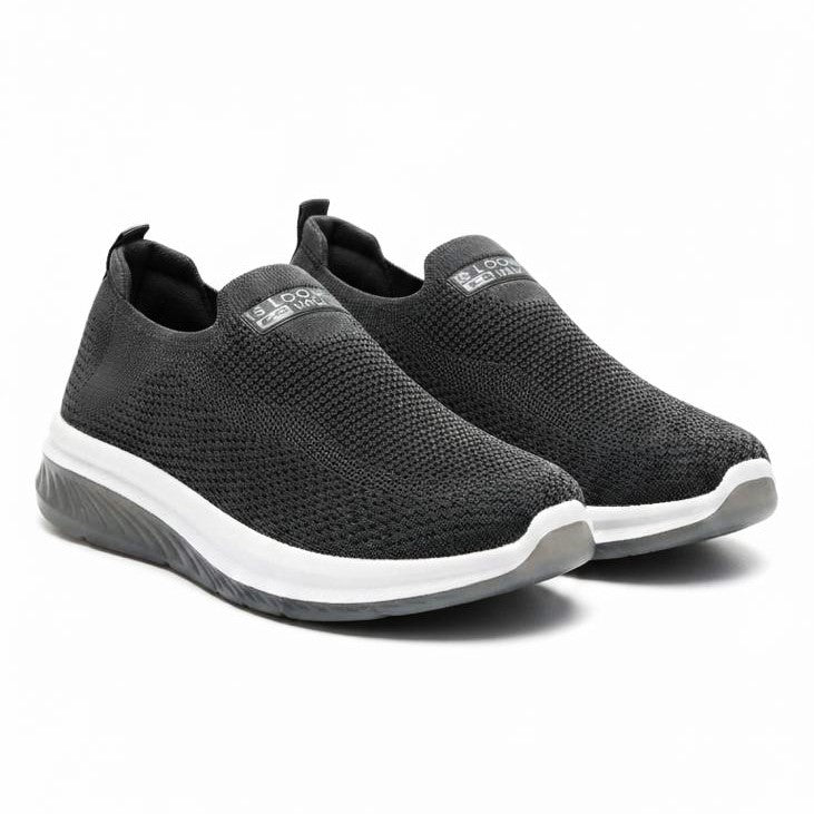 IndoorSteps Premium Black Non-Slip Lightweight Comfort Shoes