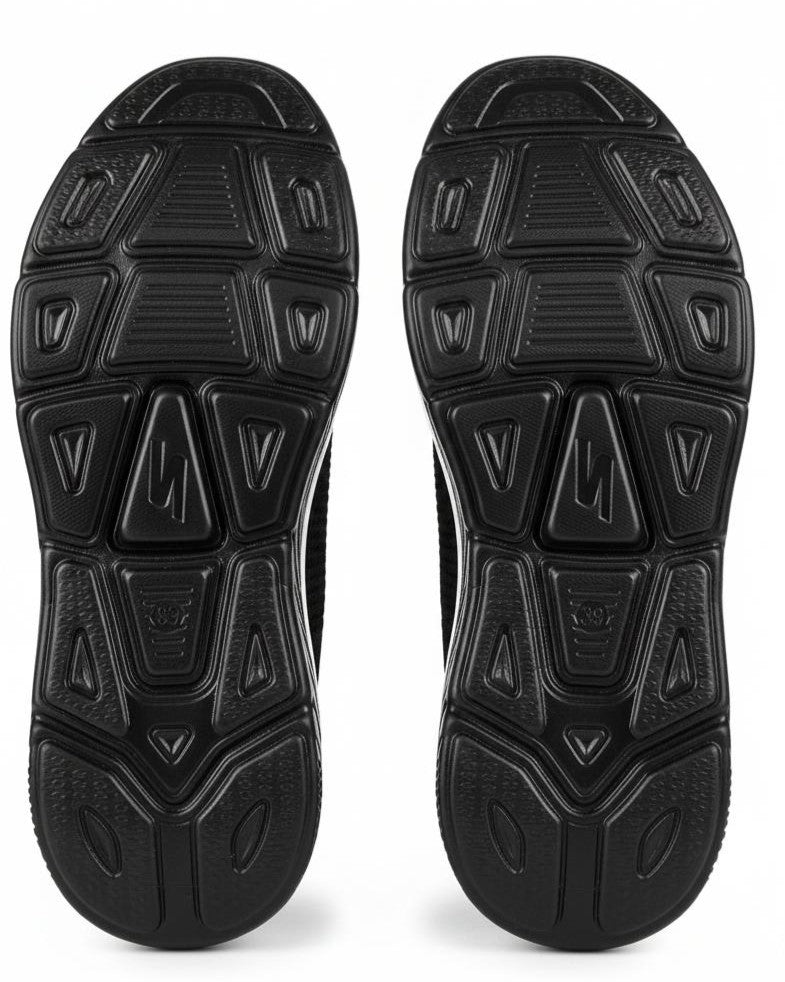 IndoorSteps Premium Black Non-Slip Lightweight Comfort Shoes