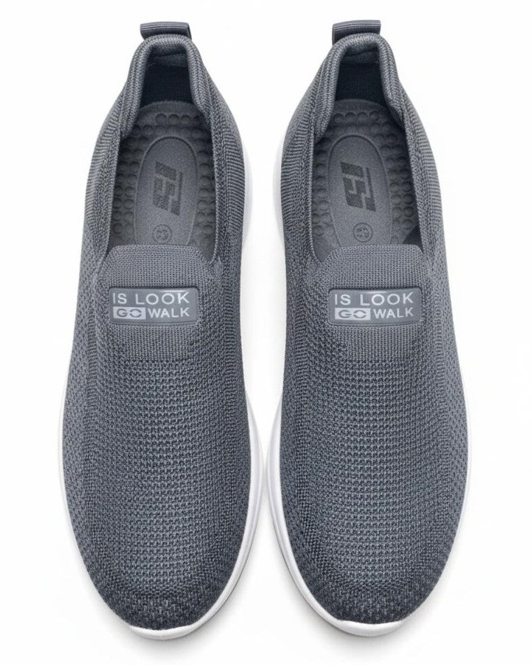 IndoorSteps Premium Gery Non-Slip Lightweight Comfort Shoes