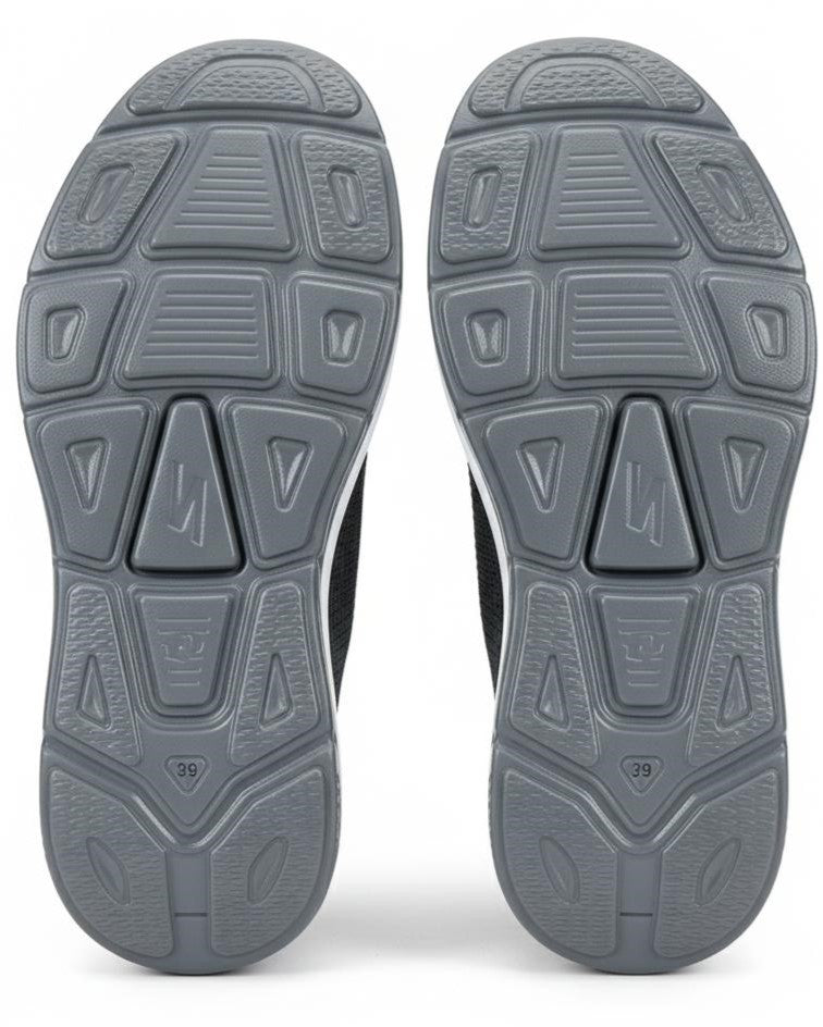 IndoorSteps Premium Gery Non-Slip Lightweight Comfort Shoes