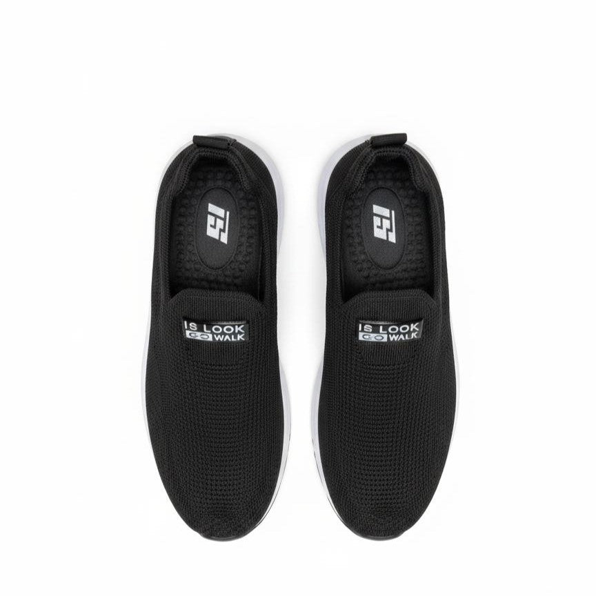 IndoorSteps Premium Black Non-Slip Lightweight Comfort Shoes