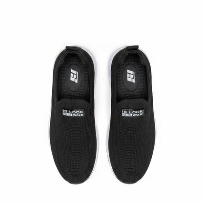 IndoorSteps Premium Black Non-Slip Lightweight Comfort Shoes