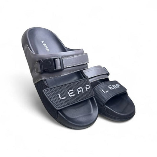 LEAP Soft Medicated Slippers - Grey | Non-Slip, Water Resistant Comfort Slides