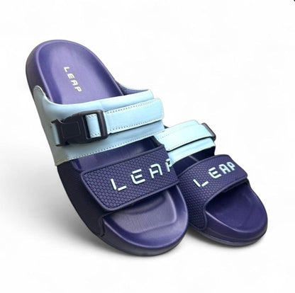 LEAP Soft Medicated Slippers - Blue | Comfortable, Water Resistant Footwear
