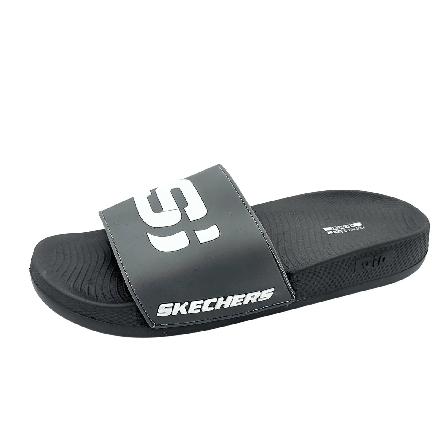 SKECHERS-Inspired Men’s Comfort salpper/Slides – Cushioned Slip-On Sandals with Soft Footbed Mens slippers Indoor Steps 7 Gray 