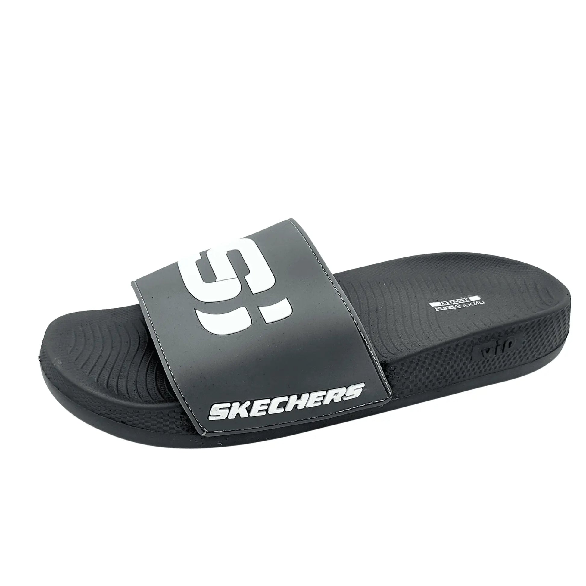 SKECHERS-Inspired Men’s Comfort salpper/Slides – Cushioned Slip-On Sandals with Soft Footbed Mens slippers Indoor Steps 7 Gray 